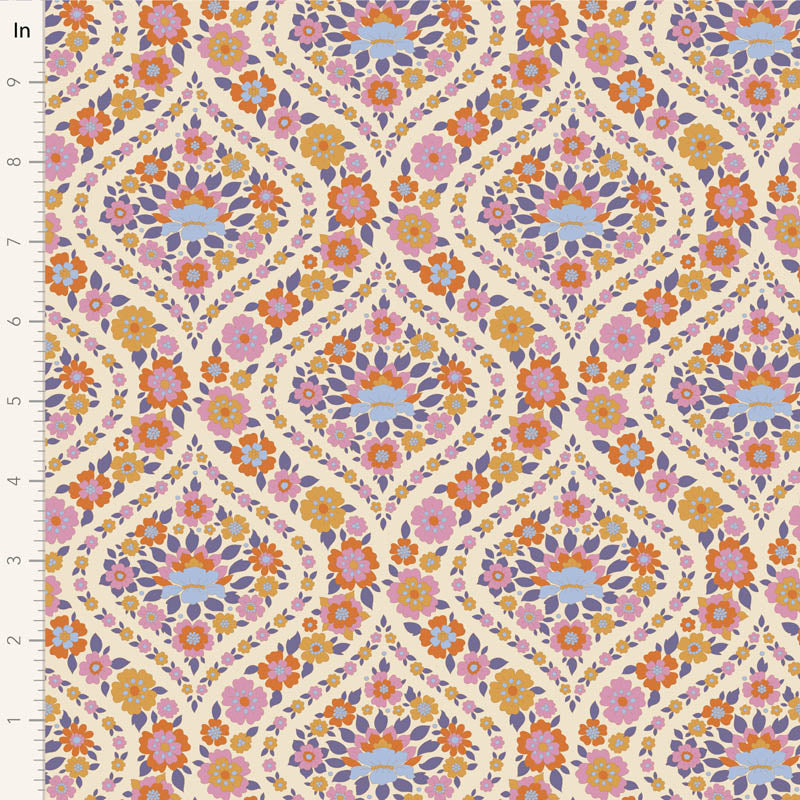 Fabric WALLFLOWER, BIANCA THISTLE by TILDA, TIL100620