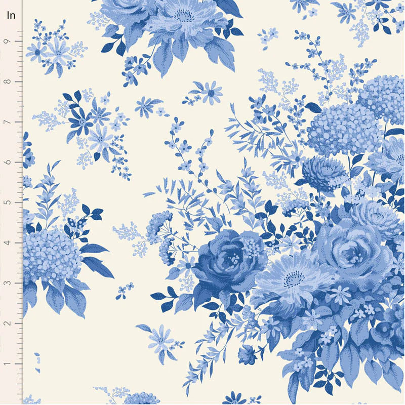 SOMETHING BLUE Collection by TILDA, Fabric WILDGARDEN BLUE, TIL100667
