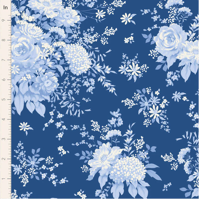 SOMETHING BLUE Collection by TILDA, Fabric WILDGARDEN NIGHT, TIL100677