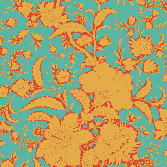 Tilda Fabric ABLOOM TURQUOISE from Bloomsville BLENDERS Collection, TIL110072
