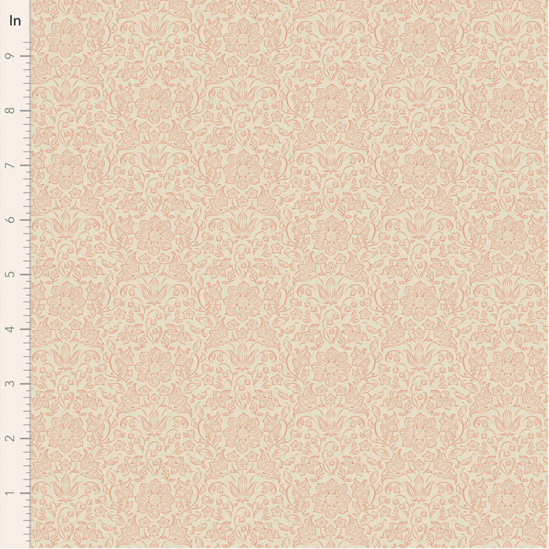 Fabric, LILA PEACH BLENDER for SONGBIRD Collection by TILDA, TIL110150