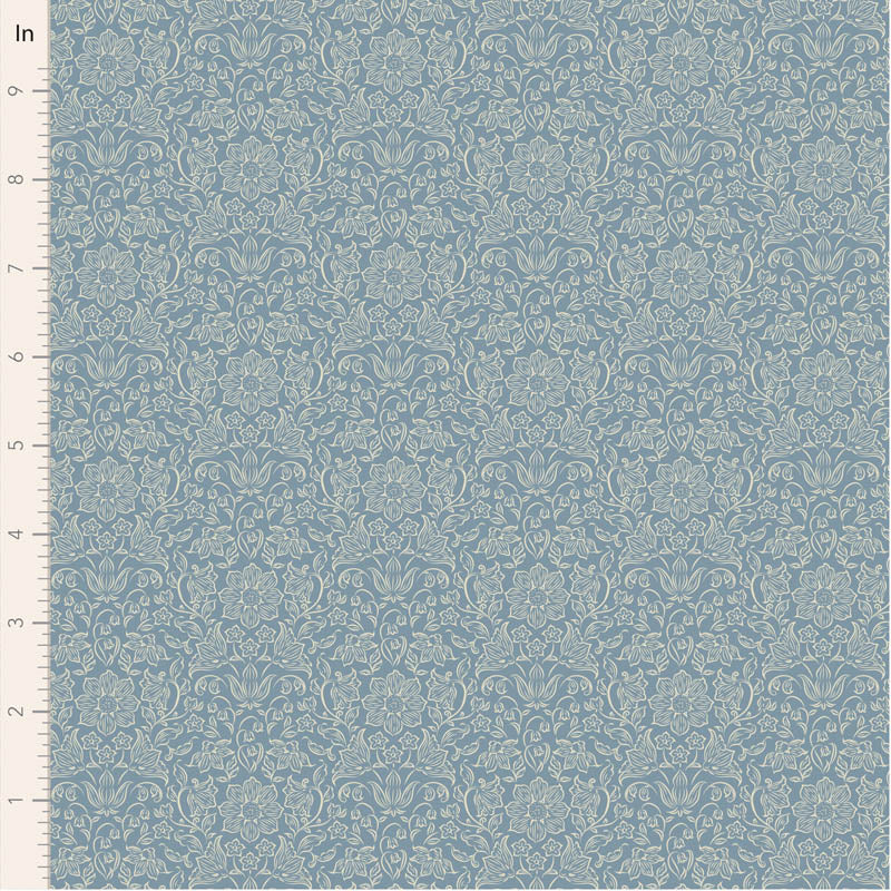 Fabric, LILA BLUE BLENDER for SONGBIRD Collection by TILDA, TIL110158