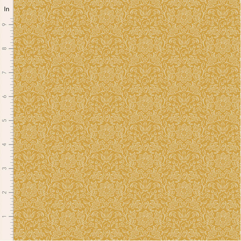 Fabric, LILA MUSTARD BLENDER for SONGBIRD Collection by TILDA, TIL110161