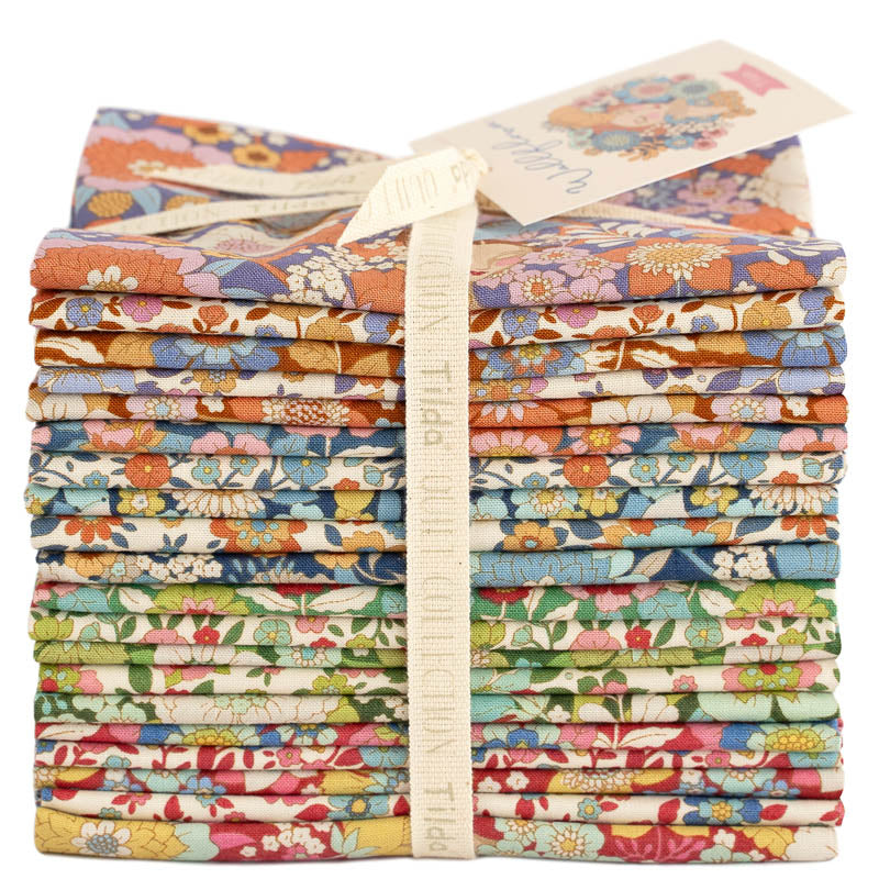Fabric, Fat 1/4s (20" X 22") bundle from Tilda, FULL WALLFLOWER Collection