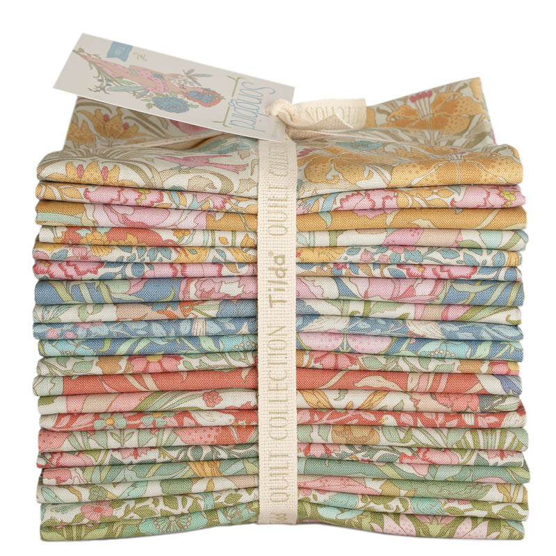 Fabric, 20 Fat 1/4s (20" X 22") bundle from Tilda, FULL SONGBIRD Collection, TIL300257