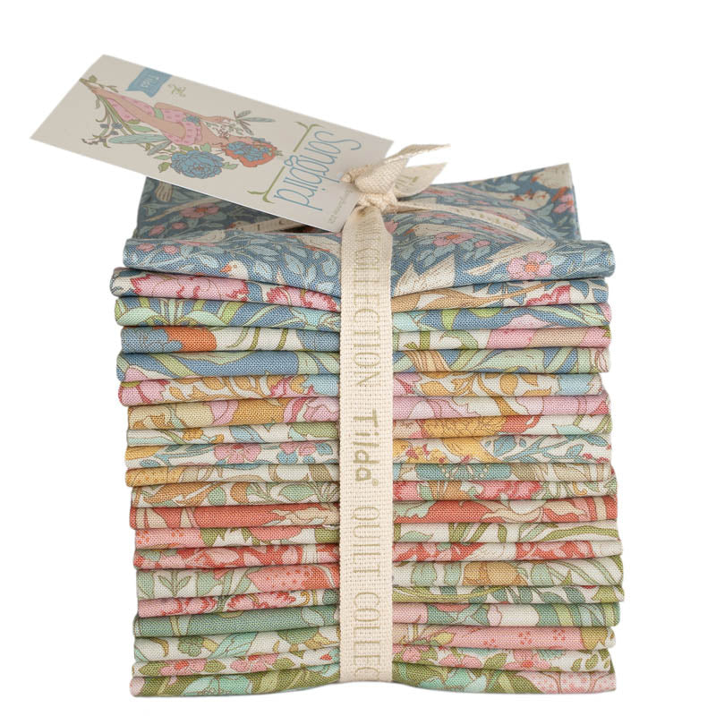 Fabric, 20 Fat 1/8s bundle from Tilda, FULL SONGBIRD Collection, TIL300258