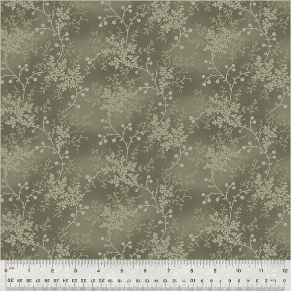 Fabric FLORAL VINE BREEN from GARDEN TALE Collection by Jeanne Horton 51187A-8