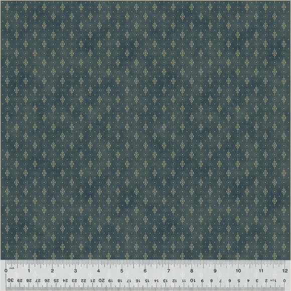 Fabric FOULARD STRIPE NAVY from GARDEN TALE Collection by Jeanne Horton 51190A-7