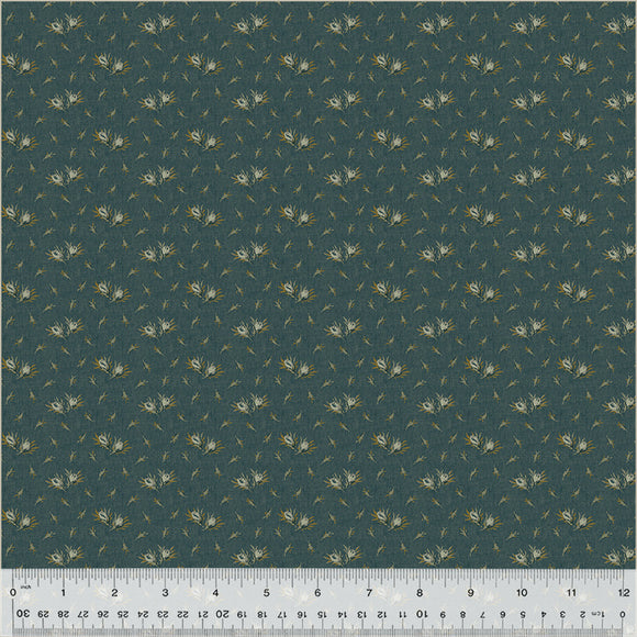 Fabric FLOWER BUD NAVY from GARDEN TALE Collection by Jeanne Horton 51192A-7