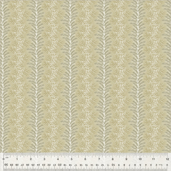 Fabric FERN STRIPE BISCUIT from GARDEN TALE Collection by Jeanne Horton 53826-10