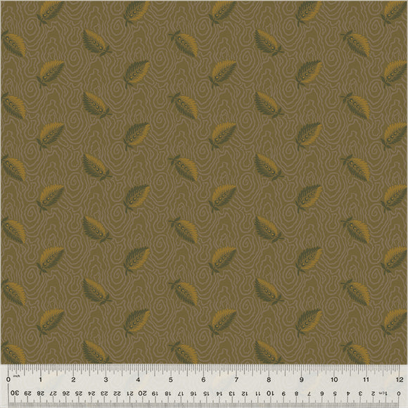 Fabric FLOATING LEAF TEDDY from GARDEN TALE Collection by Jeanne Horton 53828-20