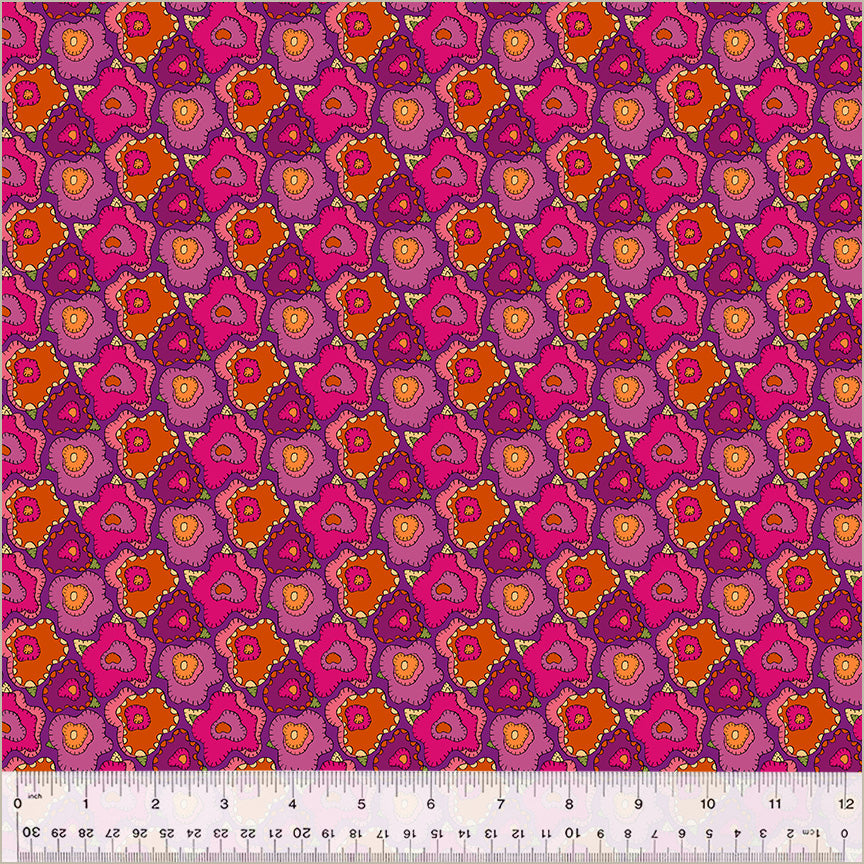 Cotton Fabric 54303D-4 POP Magenta from Twilight Collection by Sally Kelly for Windham Fabrics