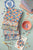 Fabric, 5 Fat 1/4s (20" X 22") bundle from Tilda, WALLFLOWER Collection BLUE, 300234