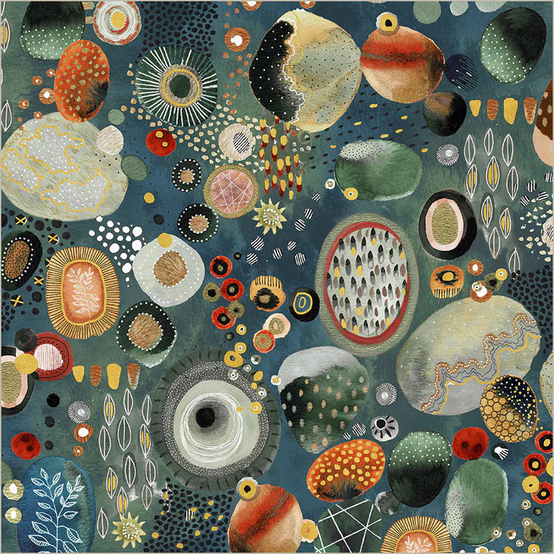 Fabric GEODE Labradorite, from FLORA and FORM Collection by Essoldo Designs for Windham, 54777DM-1