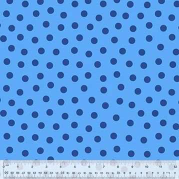 Cotton Fabric POLKA DOT, 54795-3 Blue, MERRY-GO-ROUND Collection from Whistler Studios for Windham