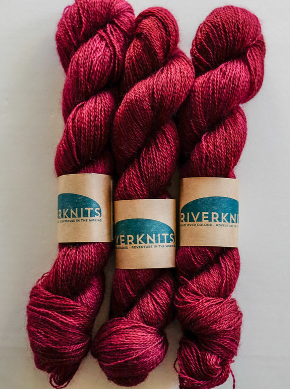 RIVERKNITS Yarn AYSGARTH, ORCHID, British Wensleydale Wool