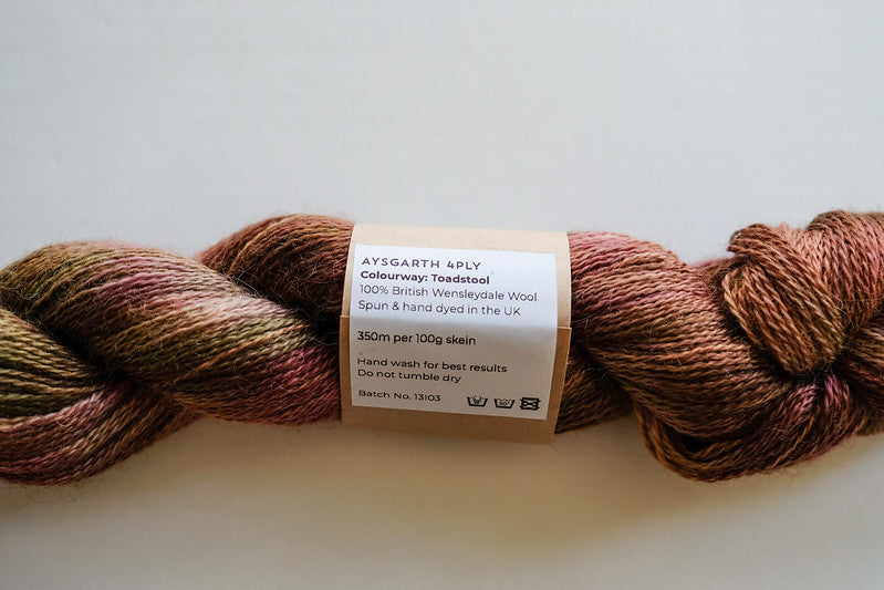RIVERKNITS Yarn AYSGARTH, TOADSTOOL, British Wensleydale Wool
