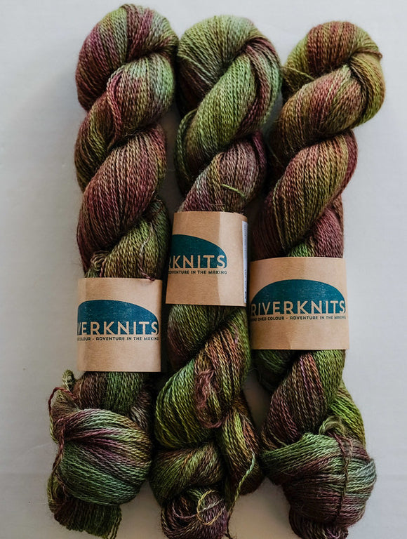 RIVERKNITS Yarn AYSGARTH, BRAMBLE, British Wensleydale Wool
