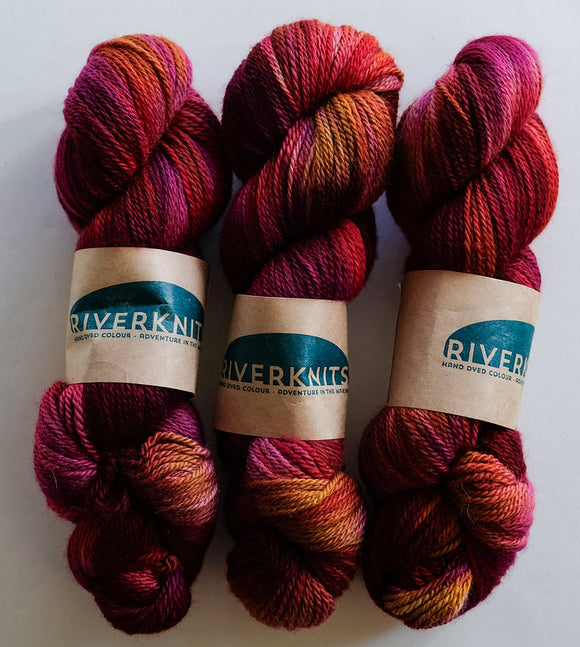 RIVERKNITS Yarn NENE DK, RAINBOW CHARD, Bluefaced Leicester Wool