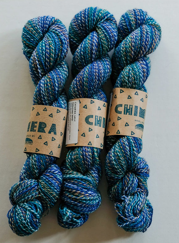RIVERKNITS Yarn CHIMERA, WATER 4-PLY, British Bluefaced Leicester Wool