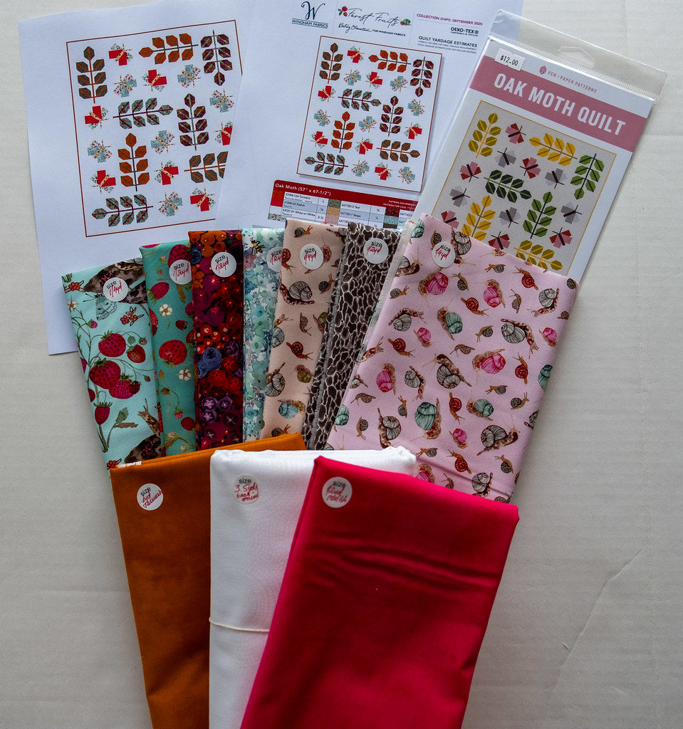 Quilt Kit OAK MOTH, Featuring FOREST FRUIT Fabrics by Betsy Olmsted for Windham Fabrics