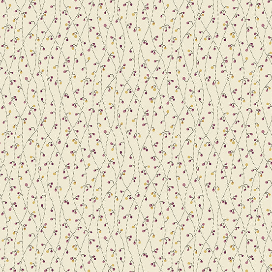 Fabric BLUE VETCH Color SUGAR AND CREAM from English Garden Collection by Edyta Sitar for Andover, A-796-L