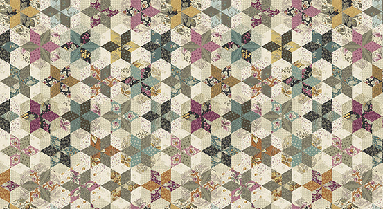 Fabric STARDUST Color SUGAR AND CREAM from English Garden Collection by Edyta Sitar for Andover, A-831-X