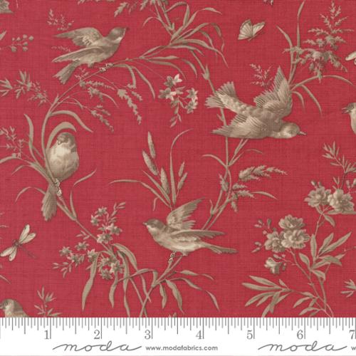 Cotton Fabric, Joie De Vivre ROUGE 13983 14 by French General for Moda Fabrics