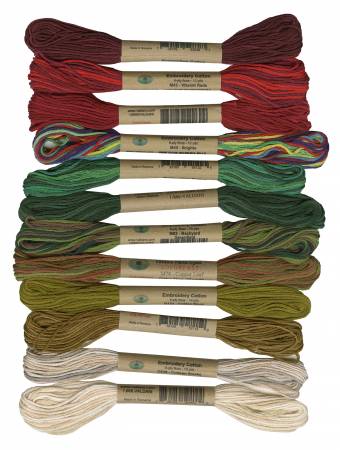Valdani Embroidery Floss 6 Strand Sampler 12 Assorted Colors 10 yds each Christmas Time # # CT6STSMPLRAP6STSMPLR