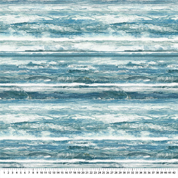 Fabric STRIPE DARK BLUE MULTI from SMOOTH SALING Collection by Deborah Edwards for Northcott, DP28907-46