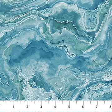 Fabric WAVE TEXTURE Medium Blue from SMOOTH SALING Collection by Deborah Edwards for Northcott, DP28912-44