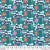 Fabric WAVES-TEAL, from COLORI Collection by Este McLeod, PWES044.TEAL