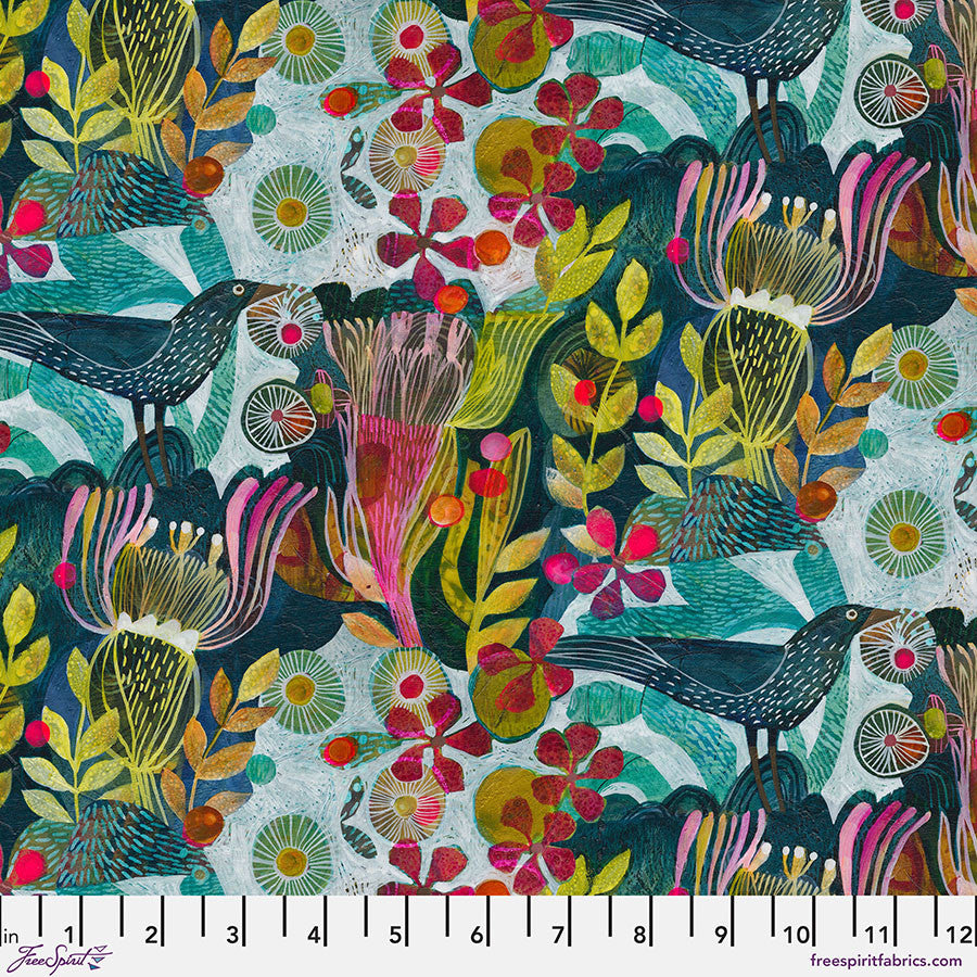 Fabric BLOSSOMS-PINK, from COLORI Collection by Este McLeod, PWES046.PINK