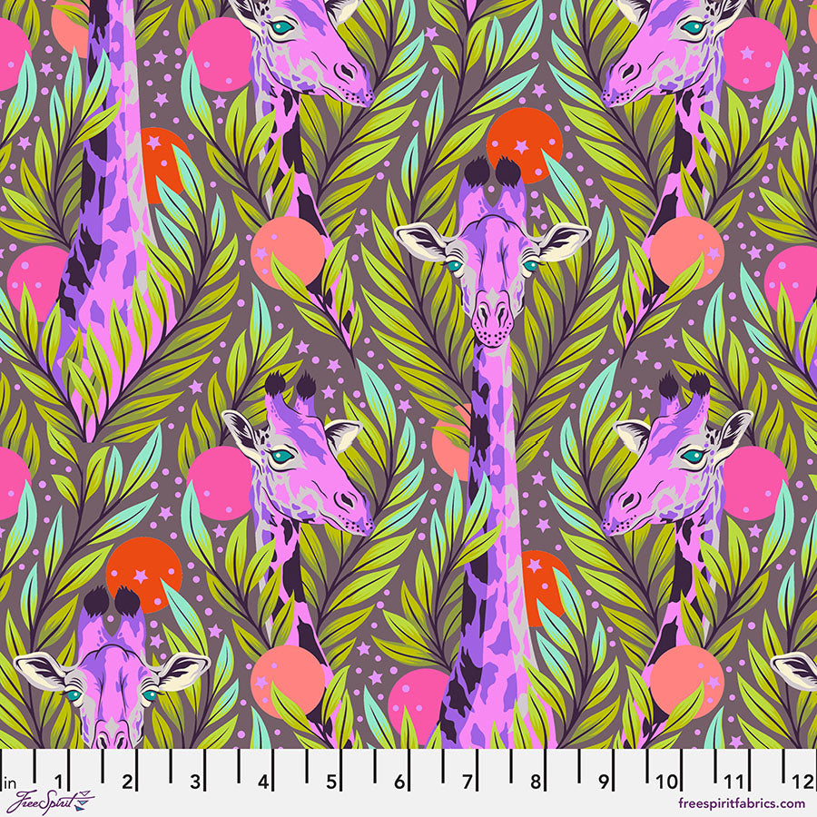 Fabric NECK FOR DAYS, color MYSTIC from EVERGLOW collection, PWTP203.MYSTIC, from Tula Pink for Free Spirit