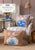 Fabric Fat 1/8 bundle APPLIQUE FLOWERS, 18 pieces, 10"x 19" each from Tilda, SOMETHING BLUE Collection, TIL300284