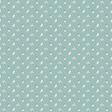 Fabric TEAL VINTAGE APRON for Poppie Cotton, # WW25110