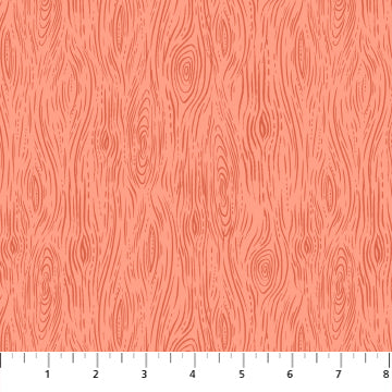 Fabric WOODGRAIN Terracota from Festive Fauna Collection by Rebecca Elfast for FIGO Fabrics CL90480-32