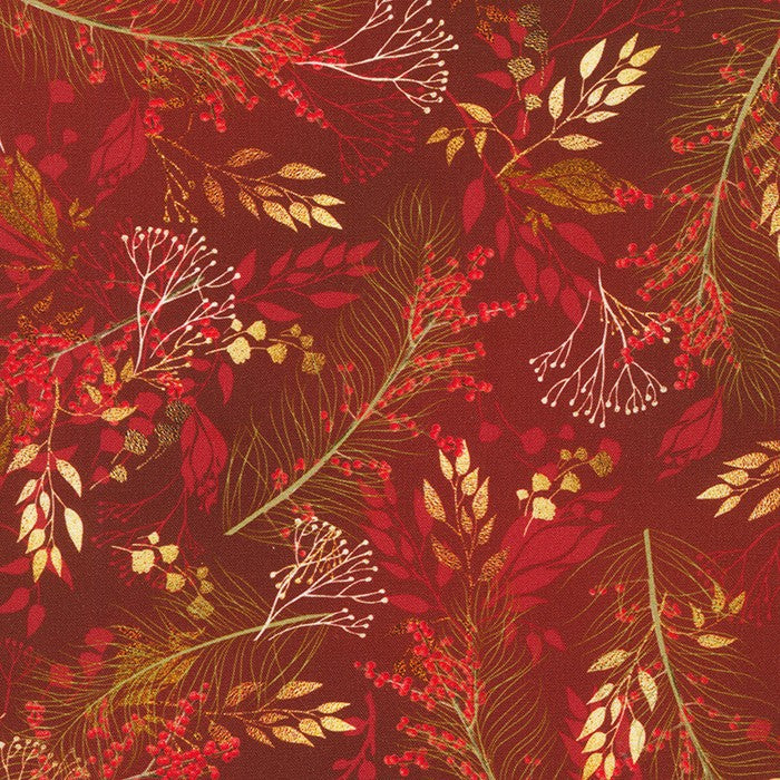 Quilting Fabric AIND-21193-91 CRIMSON by Lara Skinner from Festive Beauty for Robert Kaufman