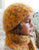 Hat, Handknit, Amelie, Orange/Green/Brown, size Small