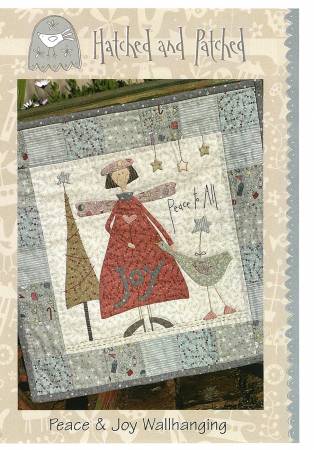 Pattern Peace and Joy Wall Hanging # HAPP127 from Hatched and Patched