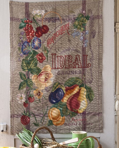 Linen Tea Towel, Light Grey Checks, Large, 30 count for Cross Stitch Projects from CREATION POINT DE CROIX magazine