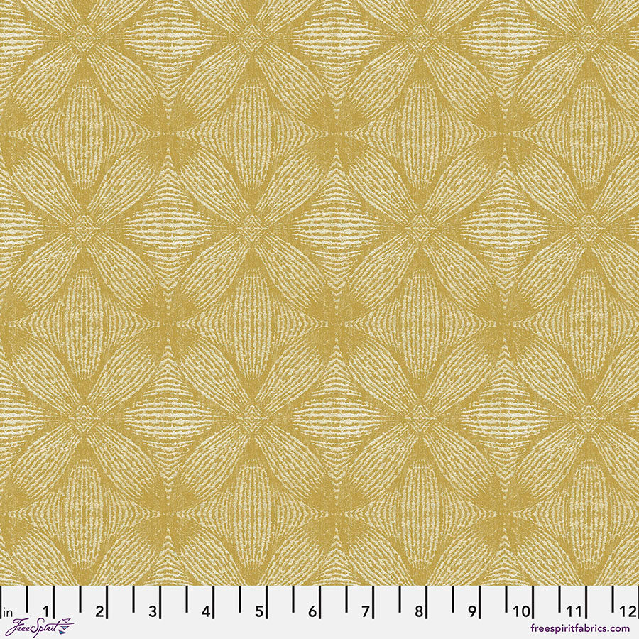 Fabric Sycamore Weave, color Saffron from the Woodland Blooms Collection, by Sanderson for Free Spirit, PWSA041.SAFFRON