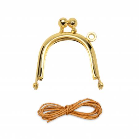 Yellow Gold Teardrop Clasp / Purse Frame 1.5
